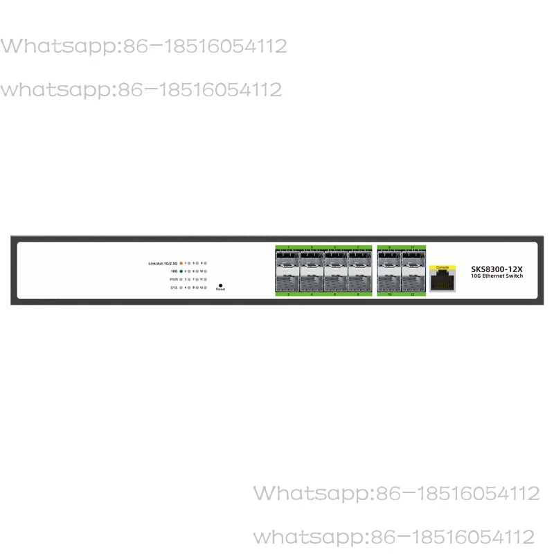 12 Port 10G SFP+ L3 Managed Fan Cooler Web/CLI Management Port Aggregation VLAN Division DHCP Dynamic Routing