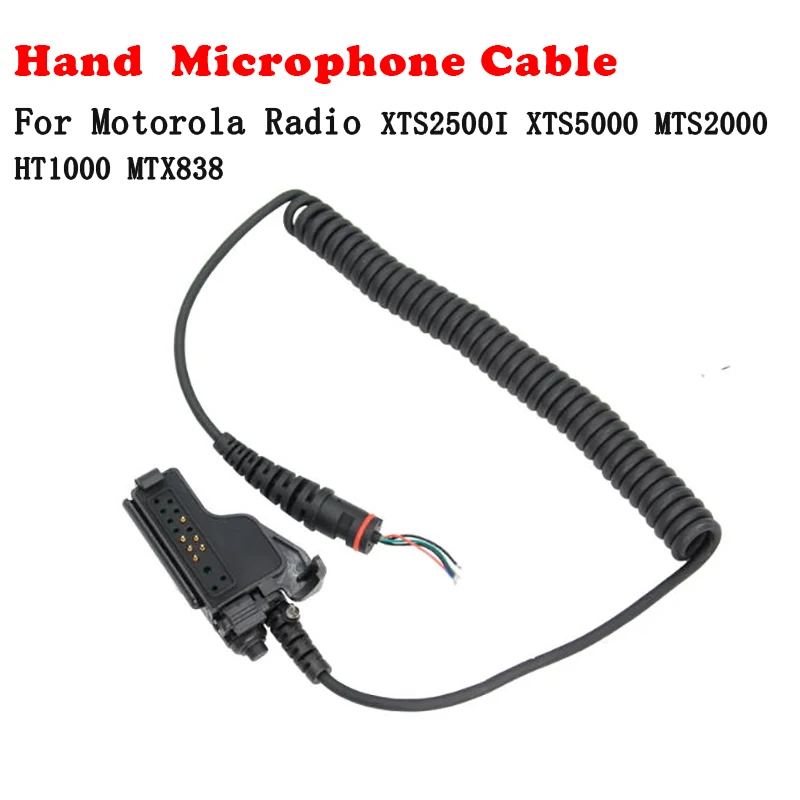 

Hand Mic Speaker Mic Cable for Motorola XTS2000, XTS2250, XTS3500, XTS5000,GP900, MTX838, MT2000, HT1000 Radio Adapter Cable