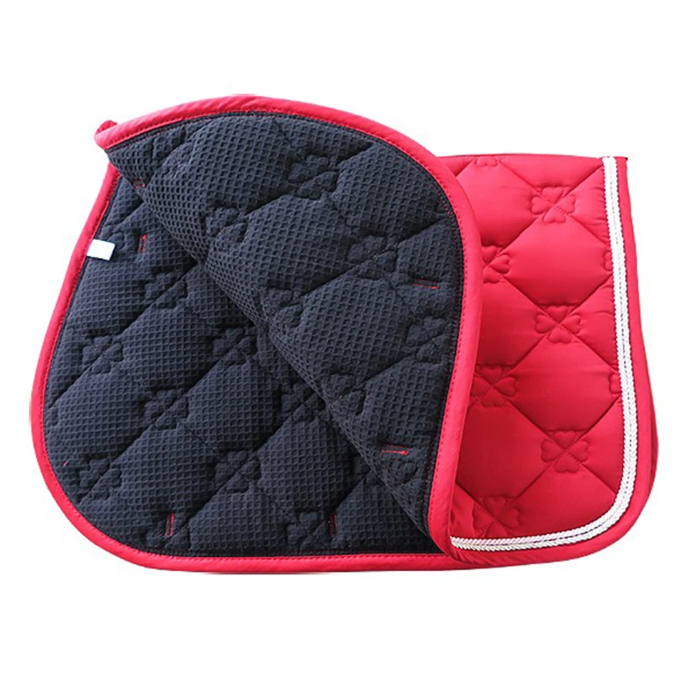 Horse Riding Supportive Saddle Pad 300G T/C Cotton Shock Absorbing Equestrian Pad Protective Equipment For All Season Wholesale