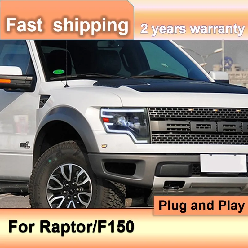 

Автомобильные аксессуары для фар Ford Raptor 2008-2014 F150, головной светильник DRL, указатель поворота, линза проектора ближнего и дальнего света