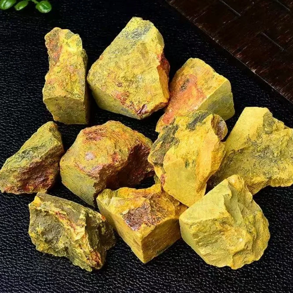 Natural Realgar Raw Stone Mineral Specimen Collection Chakra Irregular Xiong Yellow Stone Healing Crystal Gemstone