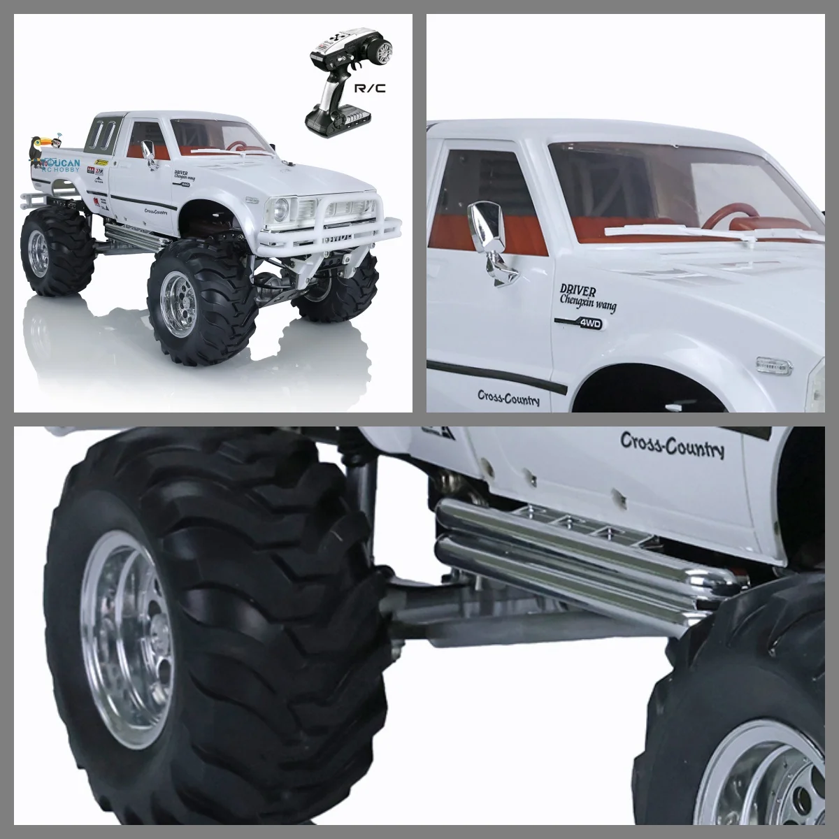 

HG 1/10 RC White Pickup 4*4 P407 Rally Car Racing Crawler Truck 2.4G RTR Motor Model Outdoor Toys for Boys Gift TH04710-SMT6