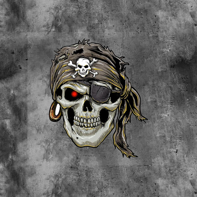 Pirate Skulls Stickers Off-road Motorcycle Helmet Fuel Tank Personalized Decals DIY Funny Motorbike Body Styling Pegatinas Moto