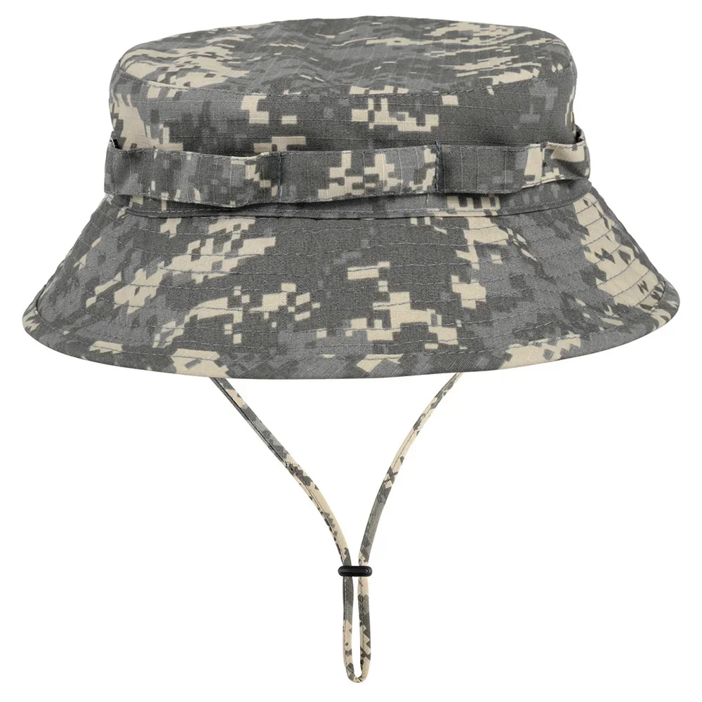 

Breathable Tactical Fishing Sun Hat Camouflage Military Adjustable Bucket Hats Hiking Hunting Sports Sun-proof Men Panama Cap