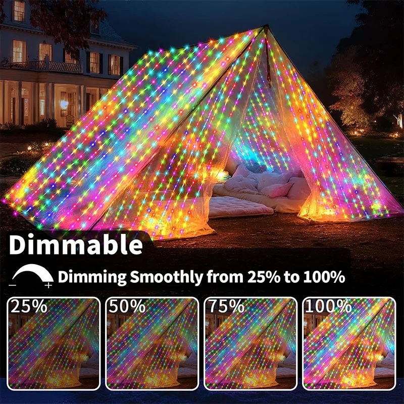 RGB اللون تغيير سلسلة أضواء الجنية APP التحكم عن بعد USB التوصيل لغرفة النوم خلفية داخلي في الهواء الطلق عيد الميلاد الديكور