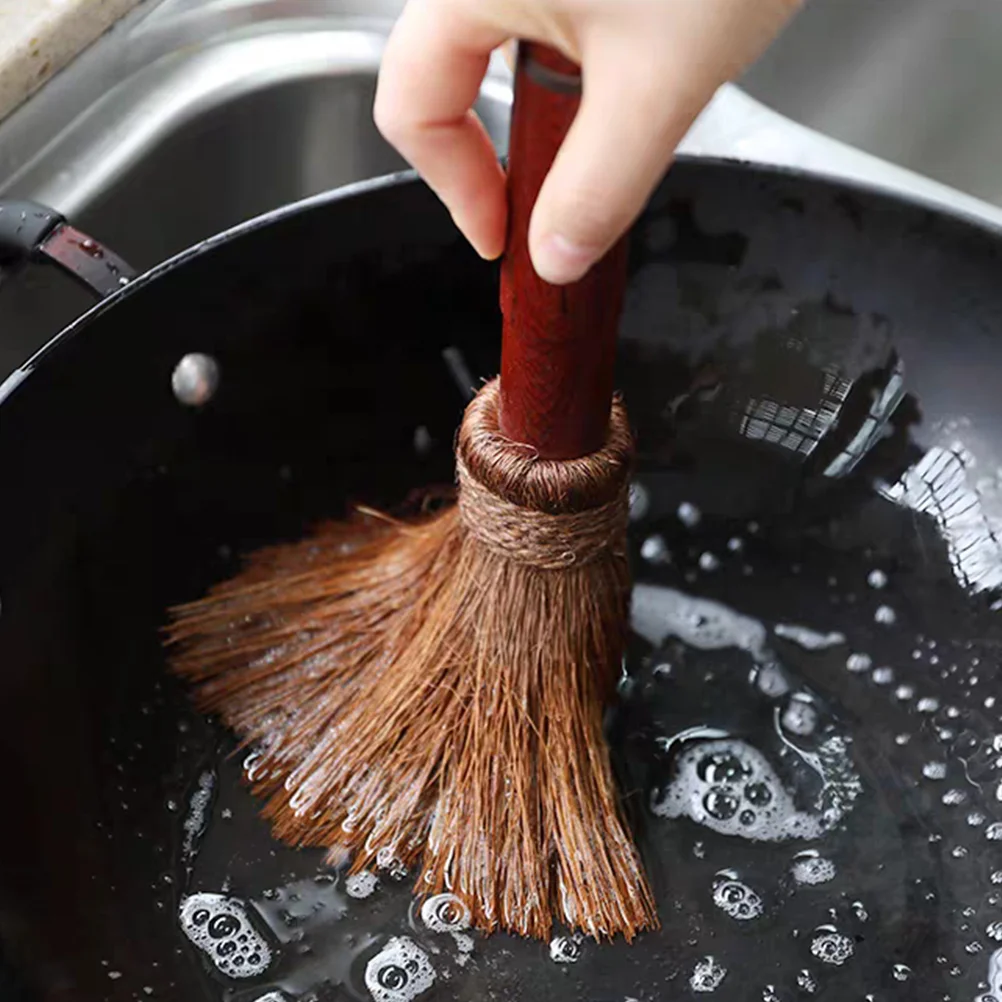 Coir Pan Brush Cleaning Washing Wok Kitchen Pot Sponge Manual Coconut Fiber Multi-purpose