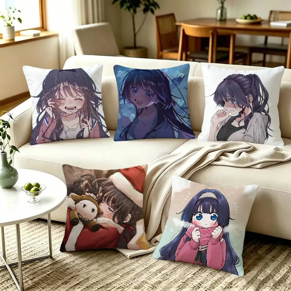 Kaoruko Waguri Kaoru Hana wa Rin to Saku Pillow Covers, Home Sofa Cushion Covers and Aecorative Custom