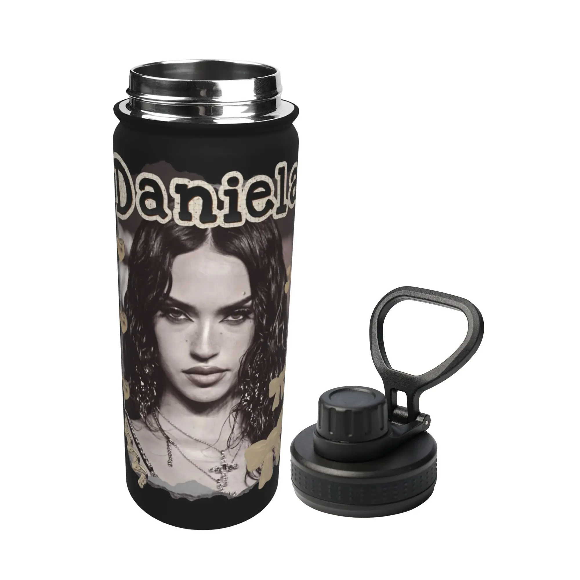 Daniela Katseyes Kpop Girl Group 18OZ Sports Insulated Kettle  Thermal Cup Vacuum Flask Car Mugs 18OZ