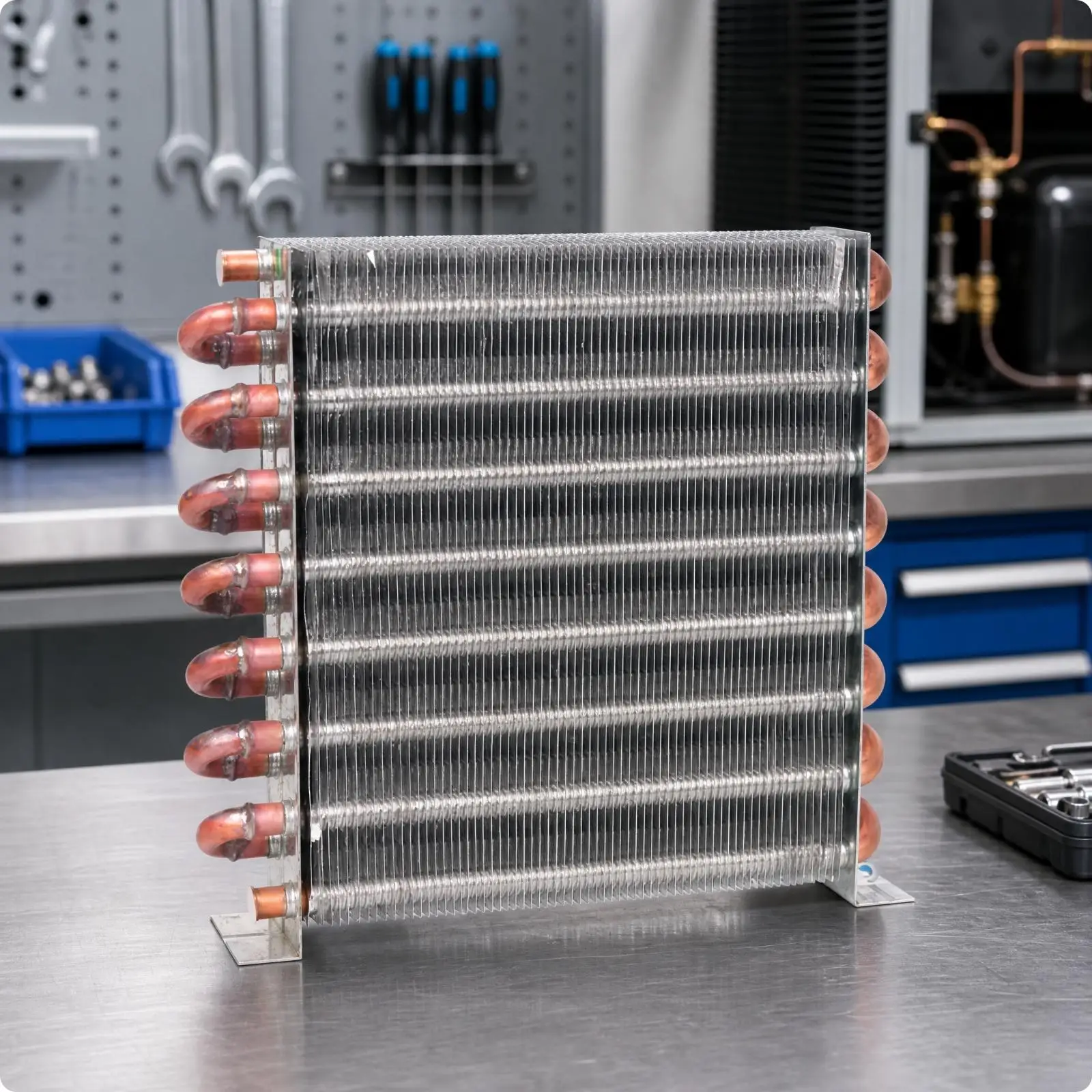 Refrigeration Condenser Cooling Coil Exchanger Copper Tube Finned Radiator for Heat Dissipation System