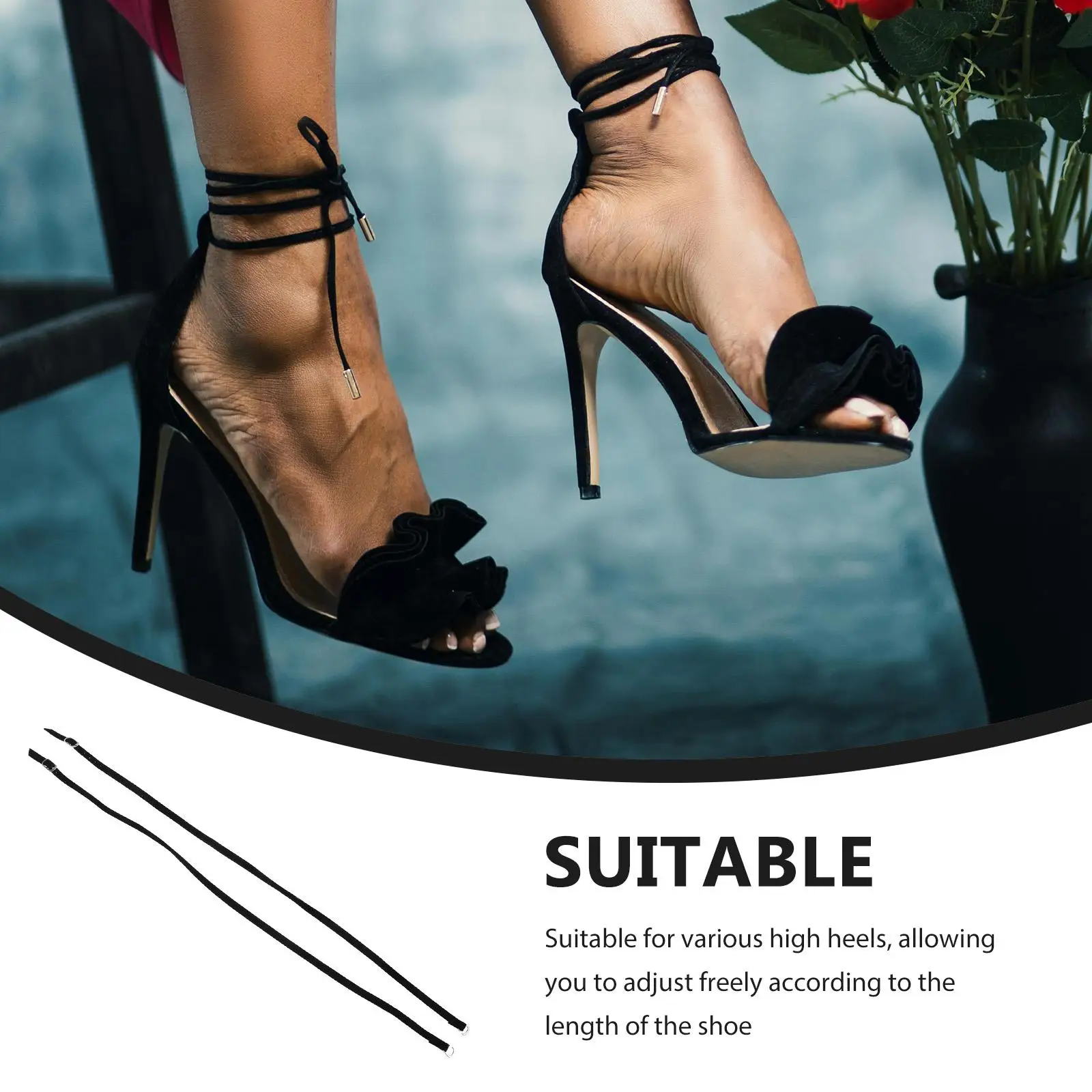 Anti Drop Shoelaces High Heel Straps Ankle Belts Detachable Decorative Accessories Women Shoe Straps Long Lasting Material Anti