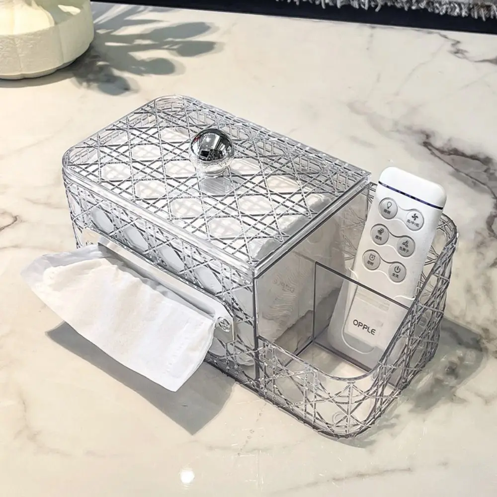 Compartmentalized Tissue Box Cute Exquisite Paper Box Creative Multi-purpose Napkin Storage Box Dinner Table