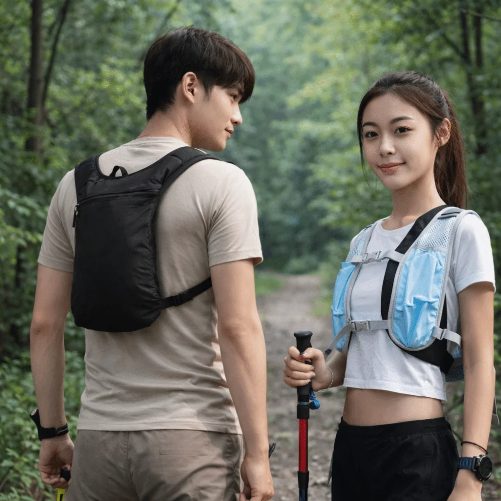 

Reflective Running Hydration Vest Bag Quick Dry Padded Strap Outdoor Running Vest Nylon Material Multi-Pocket Design