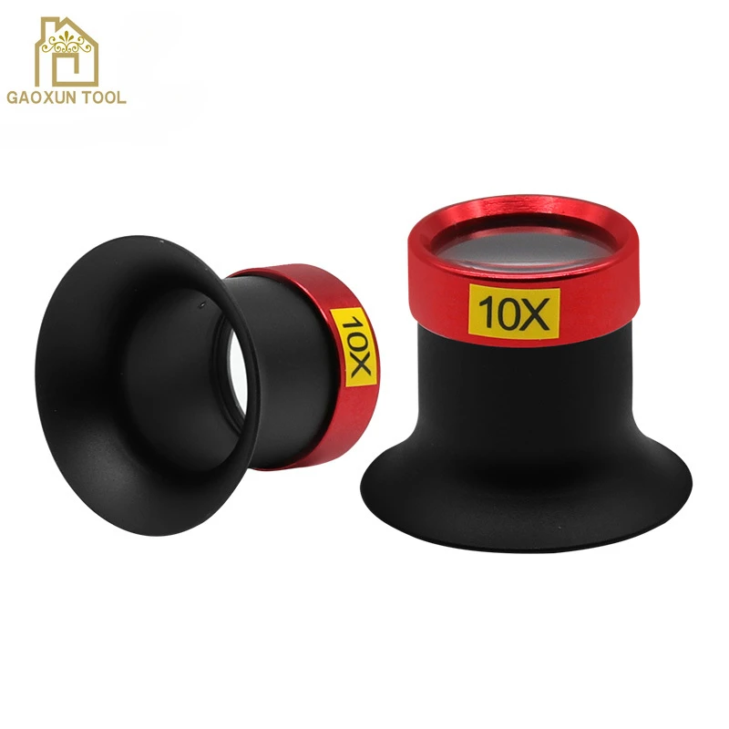 

GAOXUN 10X Magnifying Glass Optical Lens Monocle Magnifier Magnifier Eye Lens Watch Repair for Coin Stamps Jewelry Loupe