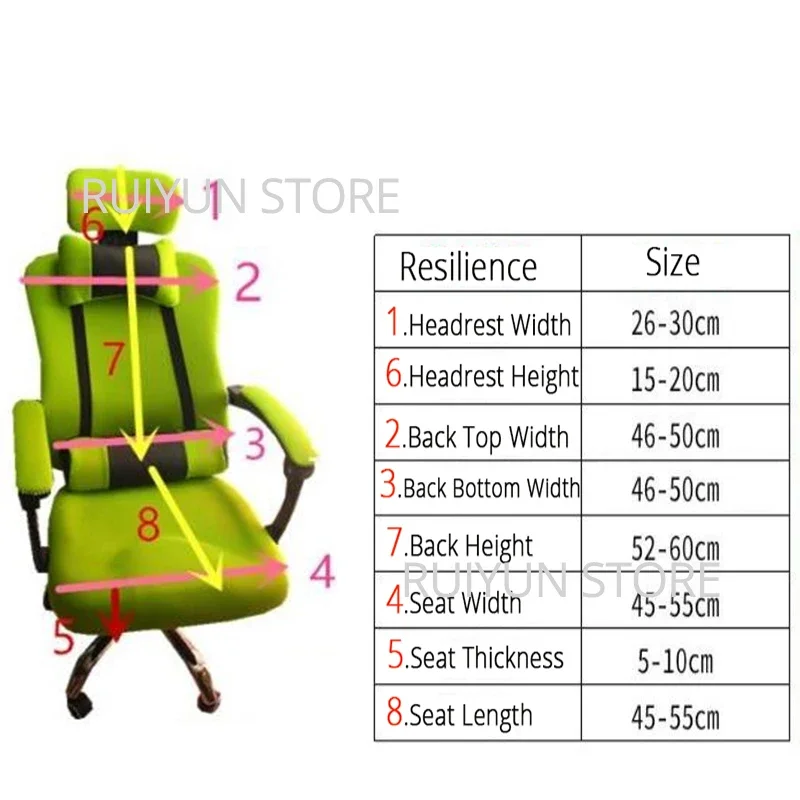 غطاء مقعد سبانديكس مطاطي لكرسي الكمبيوتر ، غلاف كرسي بذراعين للمكتب ، بدون مسند ذراع ، أفضل المبيعات #3