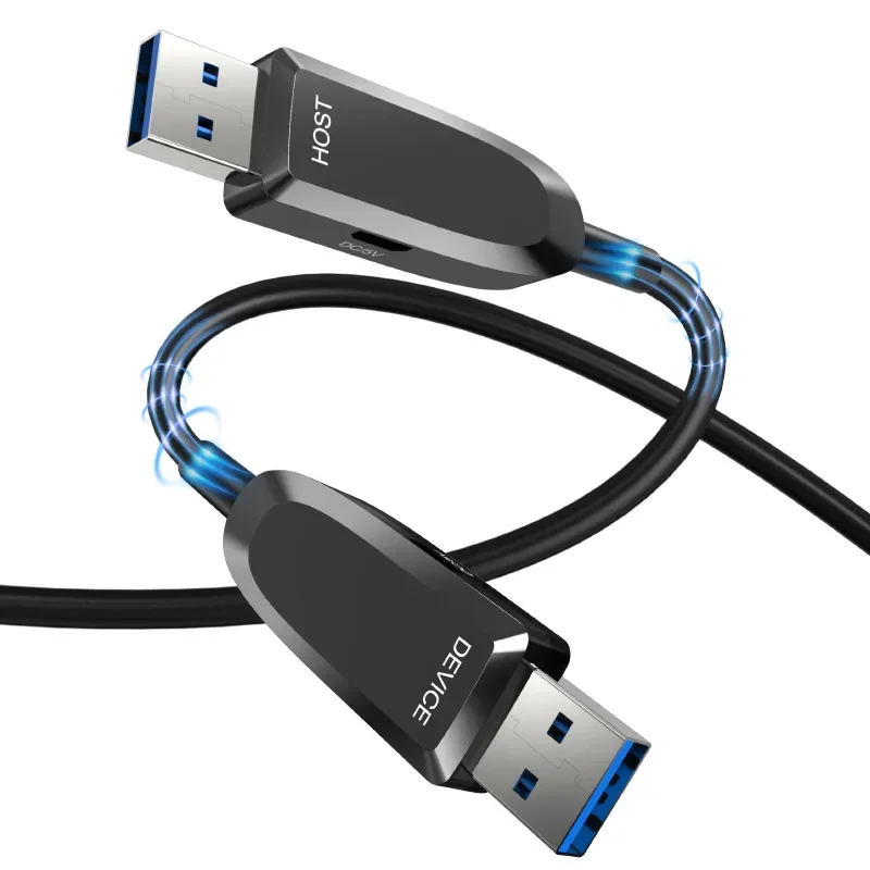 USB 3.1 Extension Fiber Cable 10Gbps Extension Cord with 5V Charge HD Connection Cable Compatible USB 3.0/2.0 for PC TV Camera