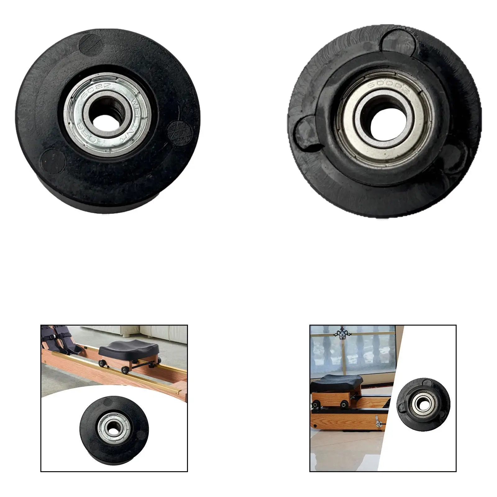 Replacement Part Seat Wheel for Rowing Machine Plastic Metal Roller Silent Fitness Equipment for Home Gym Workout