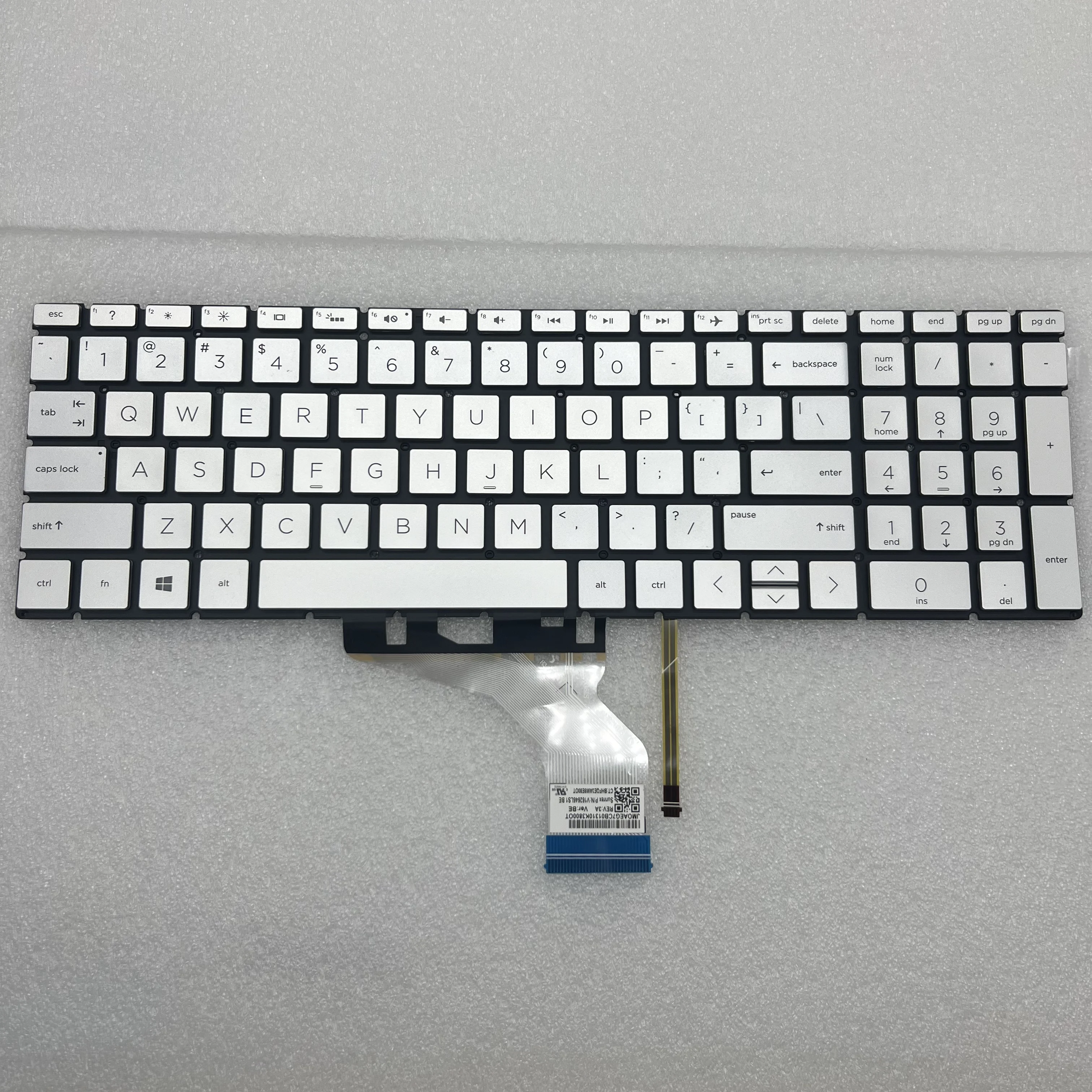 For HP Pavilion 15-DA 15-DB 15-CN 15-CR 15S-DU 15-DW 15-CS US Layout Silver with backlight