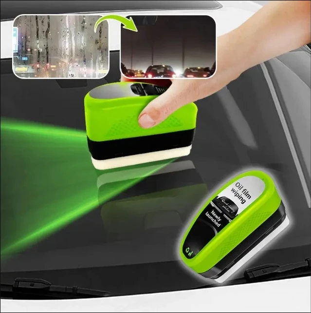 

Crystal-Clear Windshields for European Cars: Glass Brush + Oil Film Remover (Front & Interior)