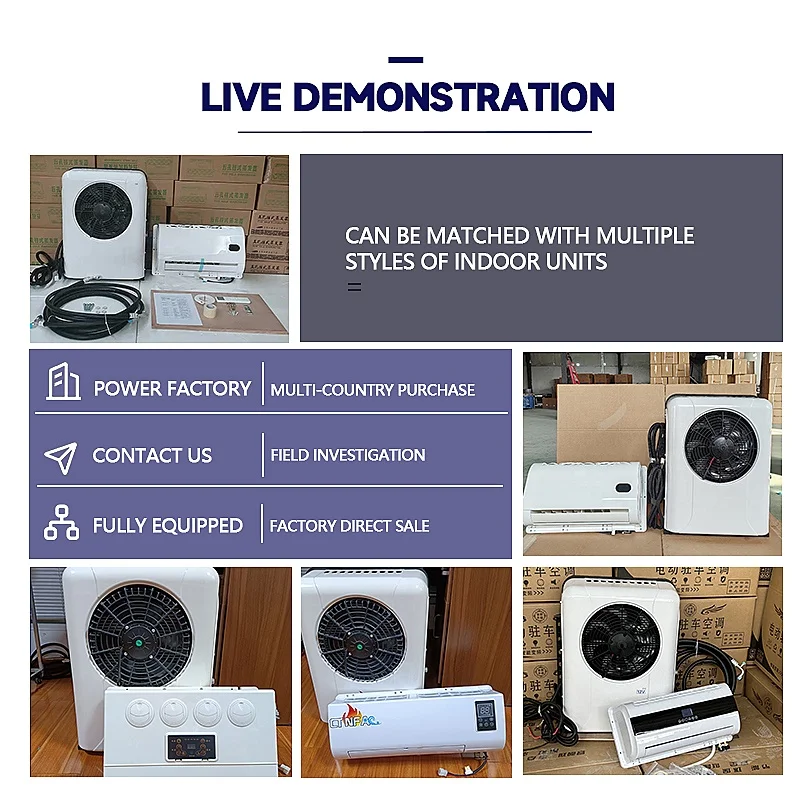 12V Parking Cooler Truck Ac Unit 24V air Conditioner air Conditioning Systems for Trucks