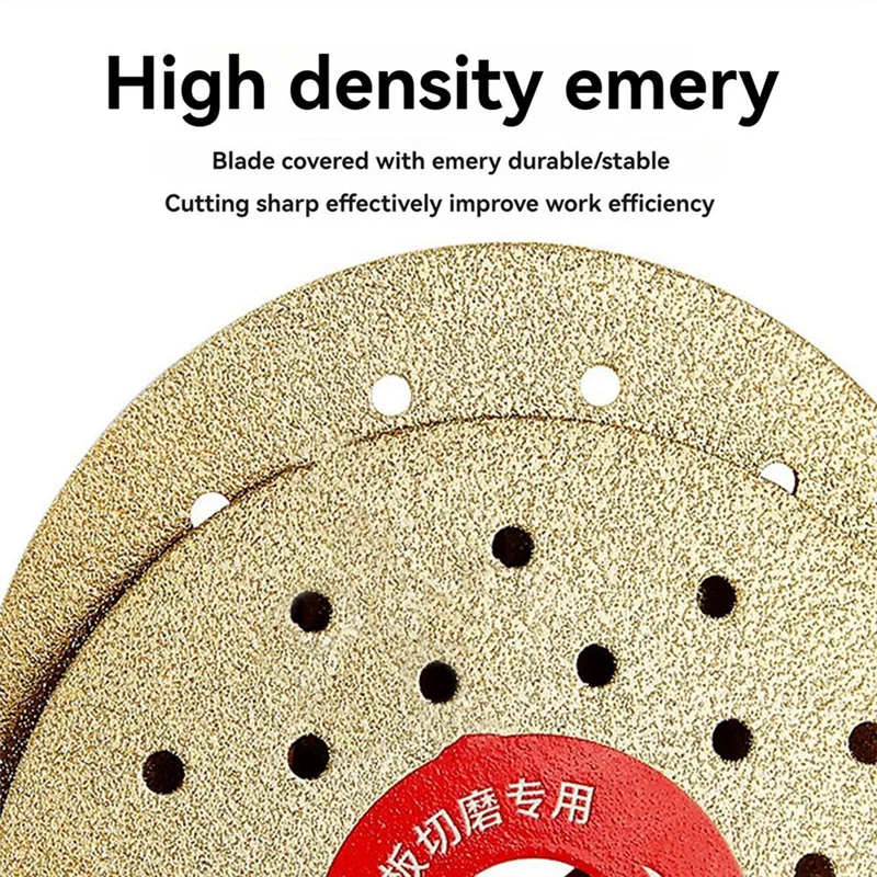 

ABHI-10Pcs 4Inch 100Mm Diamond Cutting Grinding Disc Vacuum Brazed Saw Blade For Marble Porcelain Tiles Rock Slab Porcelain
