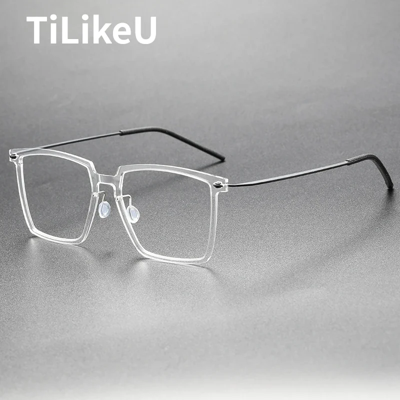 

2024 Ultralight Plastic Titanium Eyeglass Frames Brand German Screwless Eyewear Men Women Clear Reading Blue Light Glasses Frame