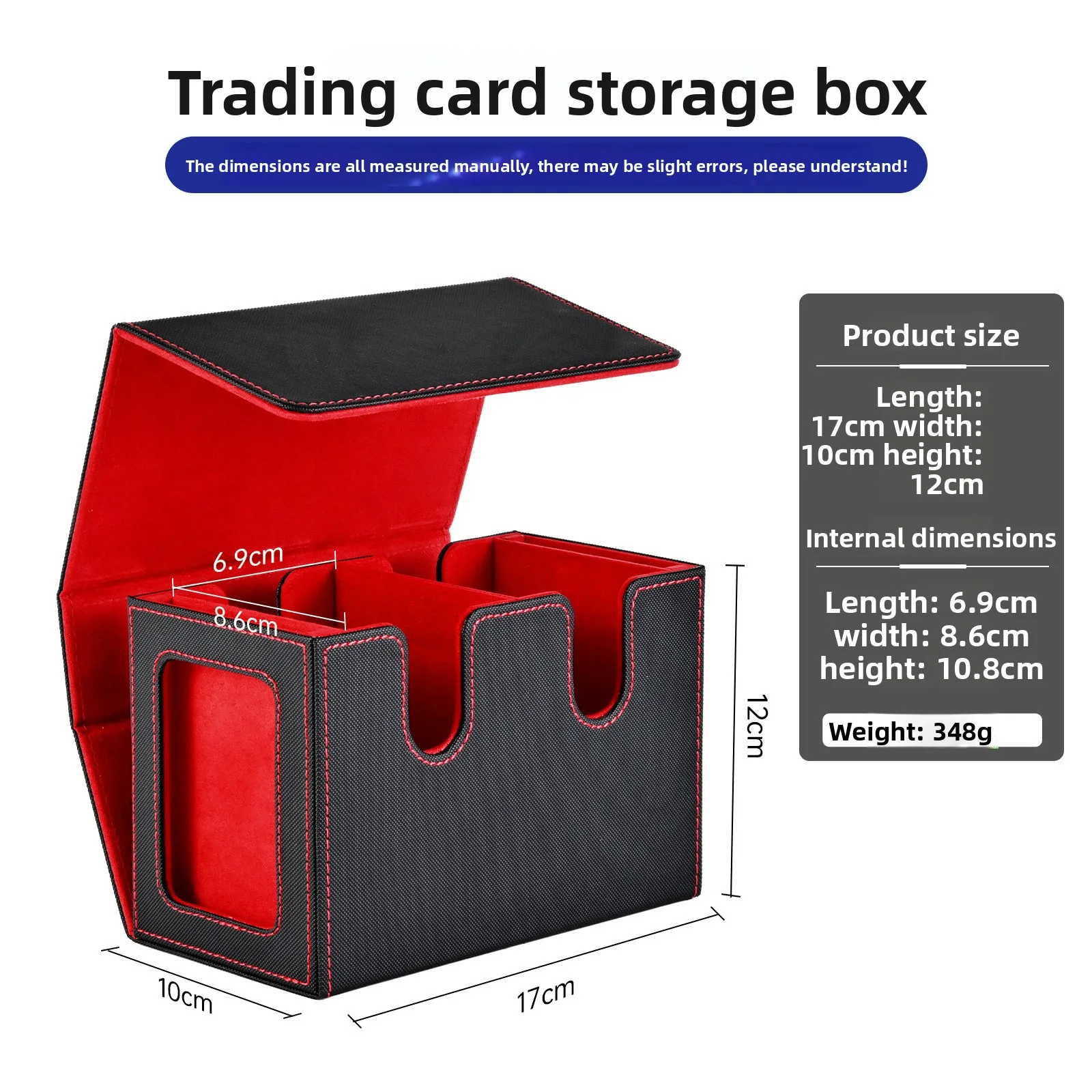 

Креативное разделение, коробка для игровых карт с двойным окном, коробка для настольных игр, держатель для карт, магнитная коробка для хранения карт из искусственной кожи
