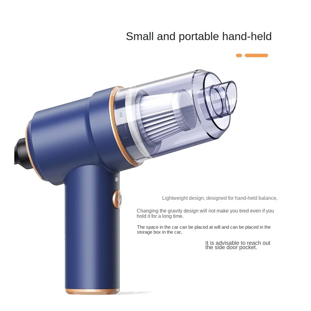 N95R 80000Pa 2 في 1 مكنسة كهربائية للسيارة والمنزل شحن لاسلكي منظف محمول عالي منفاخ منفضة منفضة مضغوطة #3