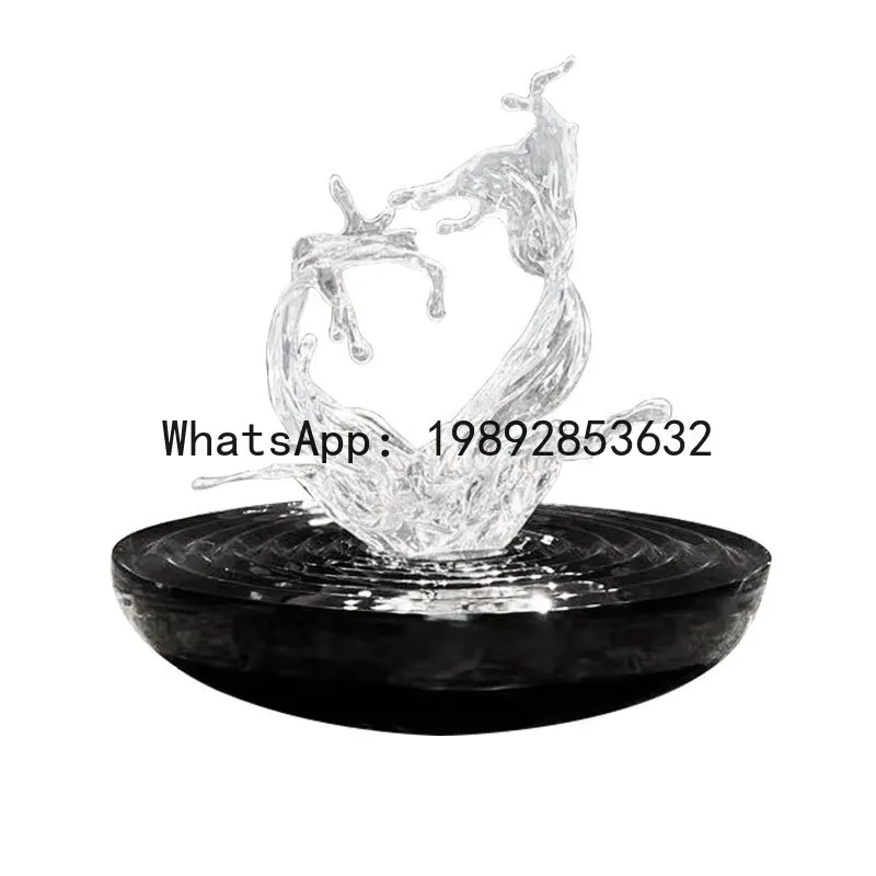 CZ Transparent Sculpture Ornament Hotel Lobby Hall Model Room Living Room Entrance Decoration Large Ornament High-end Ornament