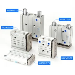 MGPM SMC size Compact Guide Cylinder BORE 12 16 20 25 32 40 50 63 Stroke 10 20 25 30 40 50 75 100 125 150 200 250 300