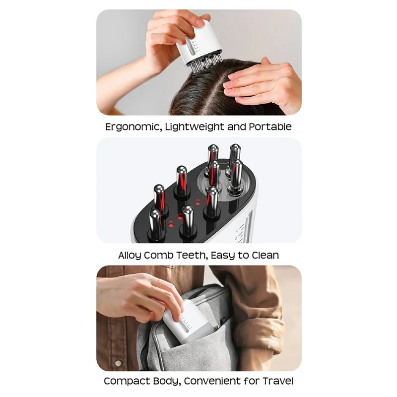 A66I قضيب فروة الرأس قضيب زيت فروة الرأس مدلك مشط الأدوية مشط تدليك الأسطوانة بالزيت العطري