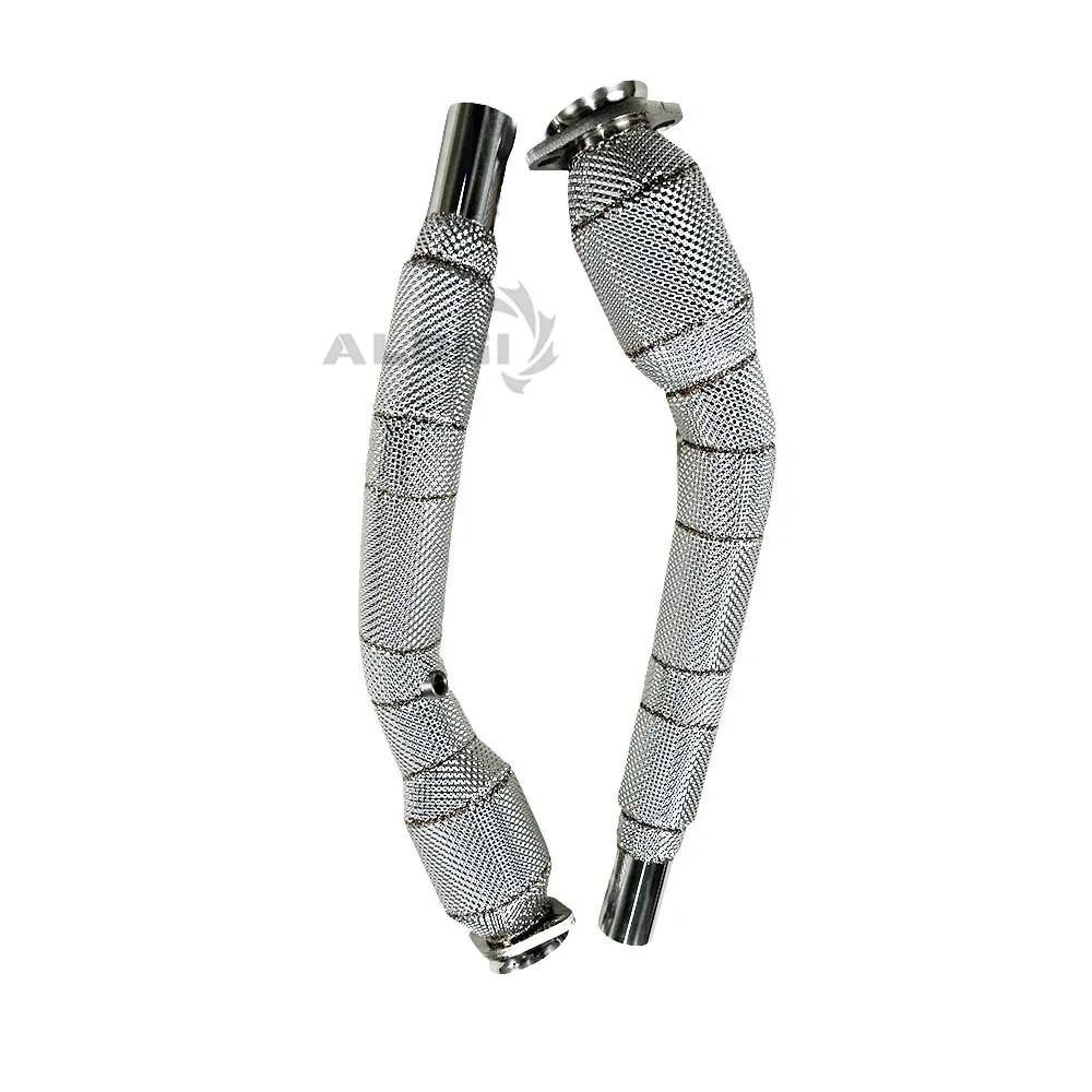 

Suitable for Jaguar XKR-S 5.0T 2009-2019 stainless steel downpipe with heat shield car downspout exhaust downspout
