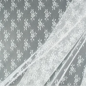 Vintage White small floral Embroidery lace Fabric,soft white Jacquard mesh lace fabric,Child Room Decor mosquito net fabric