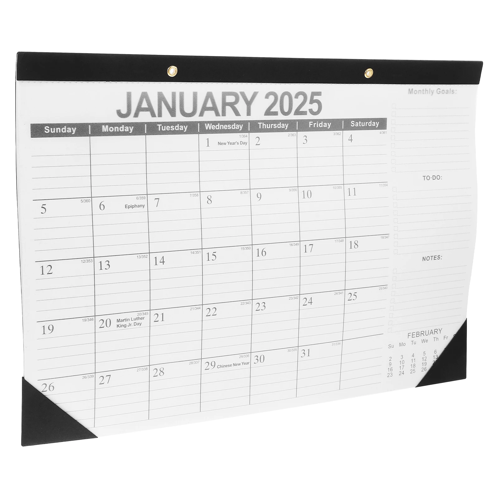 Appeso a parete 2025-2026 Carta per Home Office Pianificatore mensile Programma Gestione del tempo Nota Agenda Calendario Facile da usare