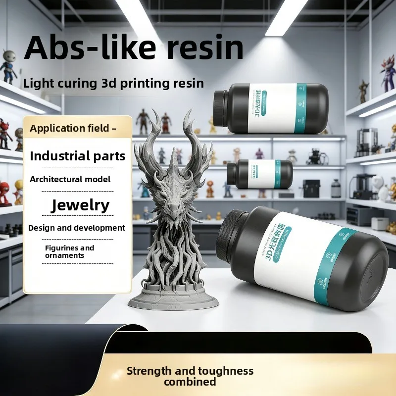 405nm UV Photopolymer Material ABS-like 3D Printing Resin for LCD Light Curing Printer Use