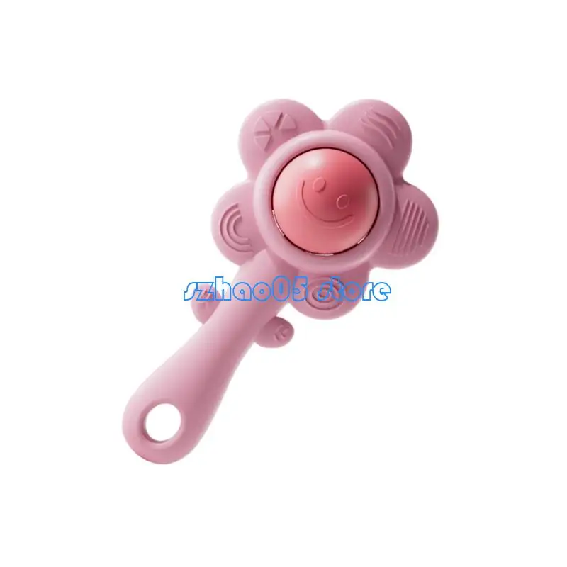 85LE لعبة عضاضة للأطفال على شكل عباد الشمس لتطوير المهارات الحركية الدقيقة للأطفال الصغار لعبة تنموية حسية سمعية