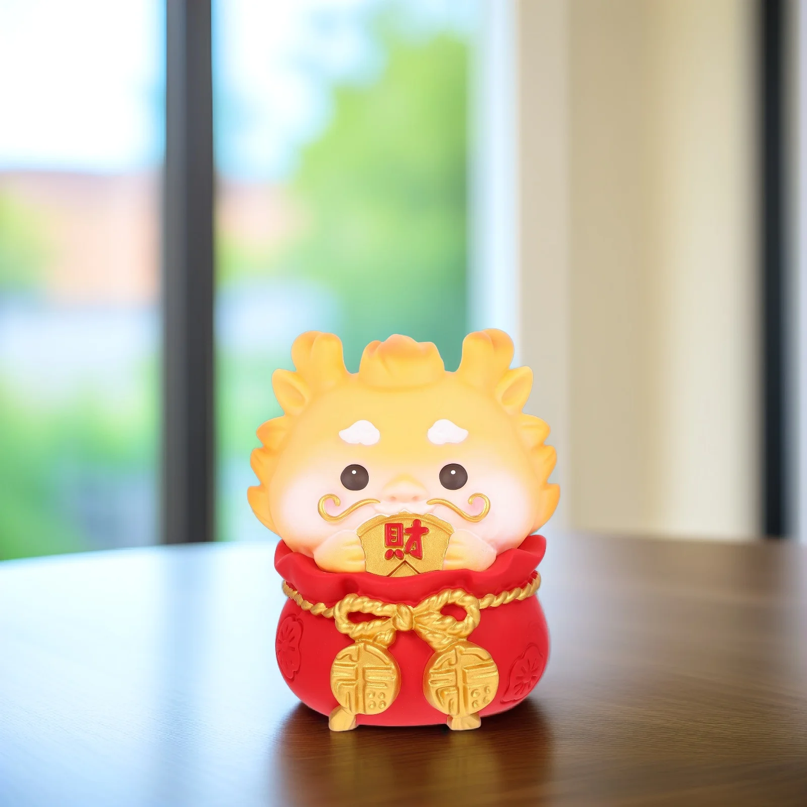 

1pc Dragon Piggy Bank Cute Zodiac Vinyl Container for Women New Year Money Jar Desktop Ornament Saving Pot Coin Storage