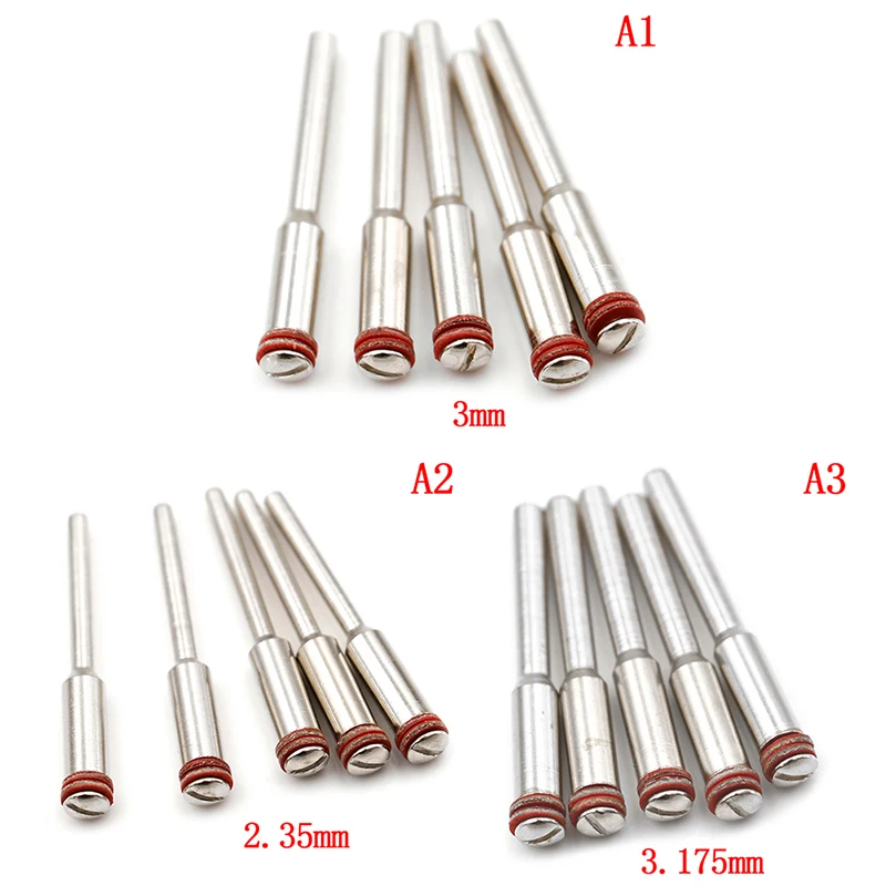 

【LM】New 5Pcs 2.35mm 3.0mm 3.175mm Steel Screw Mandrel Shank Cut-off Wheel Holder For Dremel Shaft Tool Shaft Length 35mm