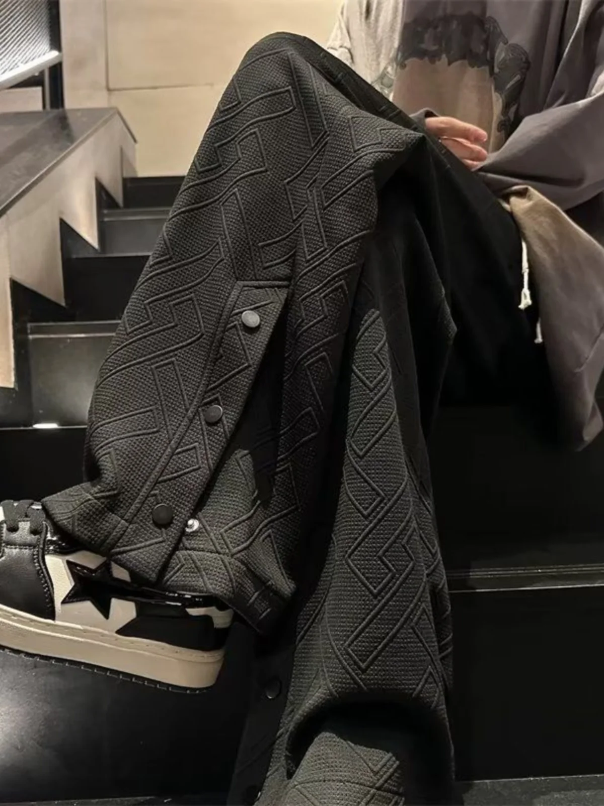 

Мужские широкие брюки больших размеров на пуговицах, свободного кроя, летние спортивные штаны, прямые брюки в уличном стиле, повседневная одежда