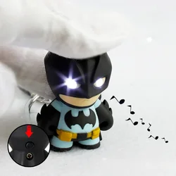 6cm The Dark Knight Rises Figures Eyes Glow Batman Keychain Periphery Q Version Ornaments Collection Desktop Display Gift Toy