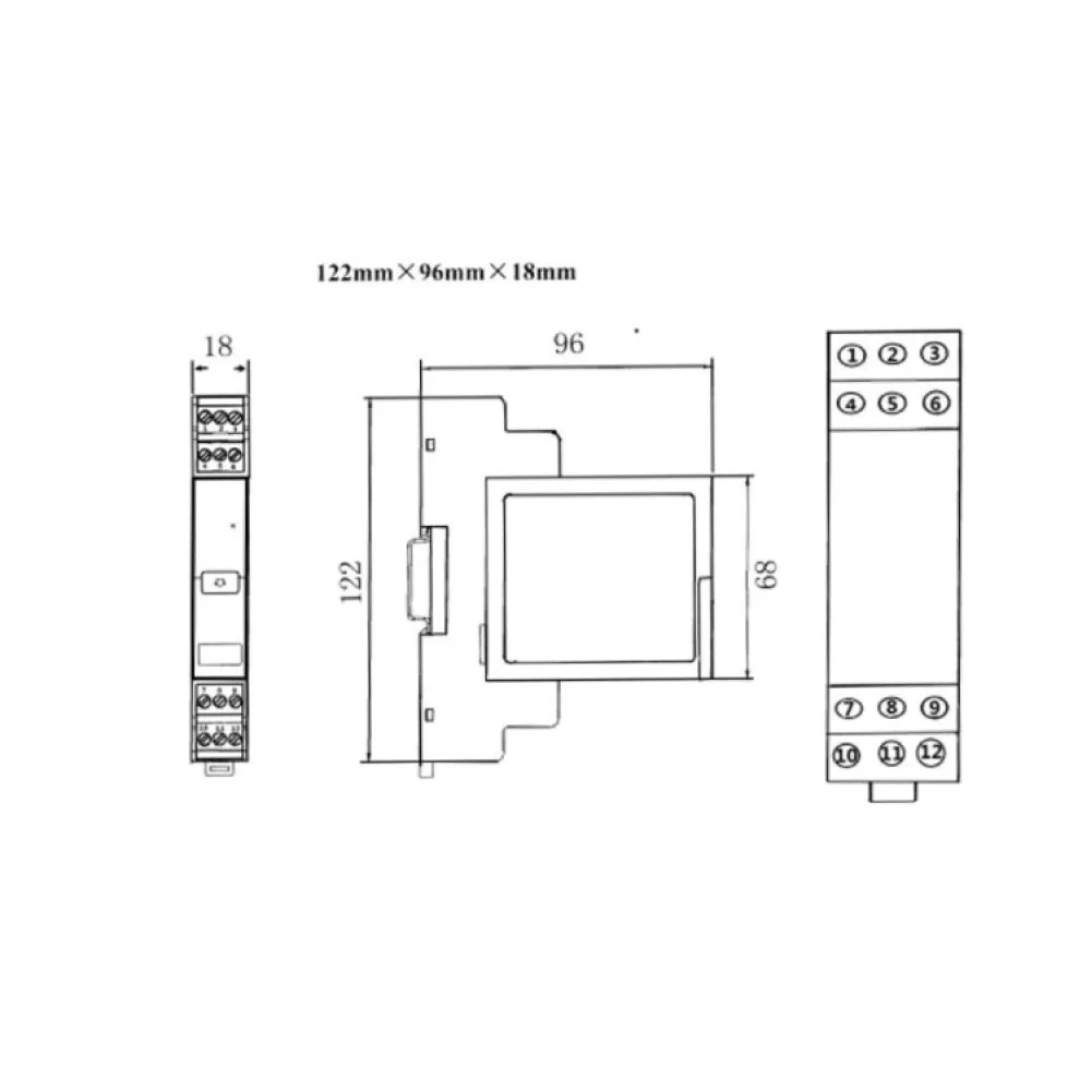 4-20mA Signal Isolator Single Input Dual Output DC Current Voltage Sensor DIN Rail Mount For Industrial Automation Control Syste