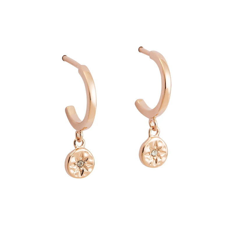 CRMYA Gold Silver Color Unusual Stud Hoop Erring Women CZ Zircon Round Ear Rings For Girls Jewelry Boucle Oreille Femme