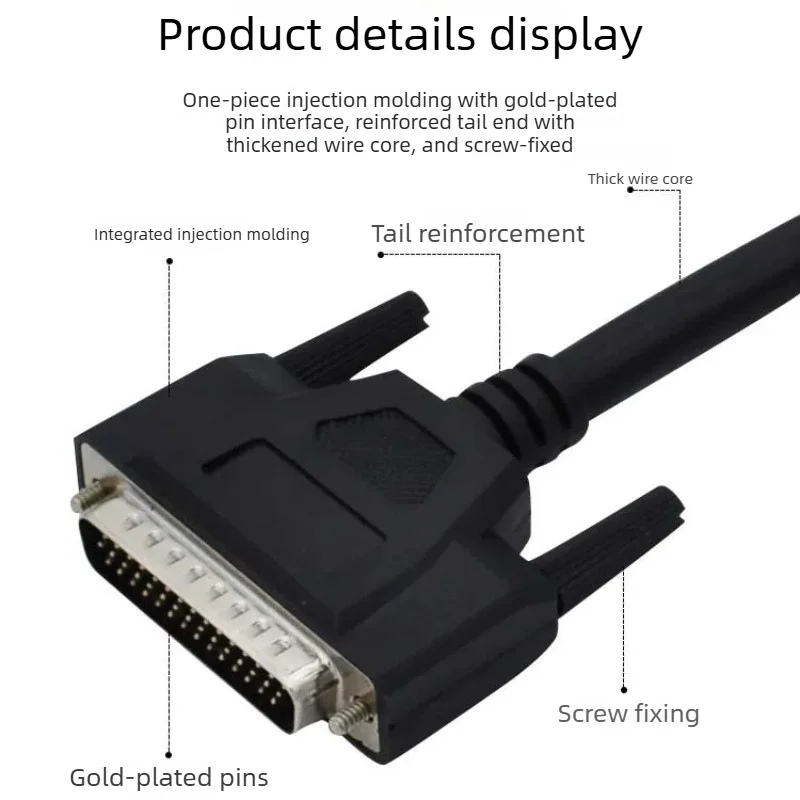 Delta B2 B3L Inovance Servo CN1 DB15 3-Row 26 Pin 44 Pin I/O Control Cable Pure Copper 44 Core Single-End Wire Numbered Terminal