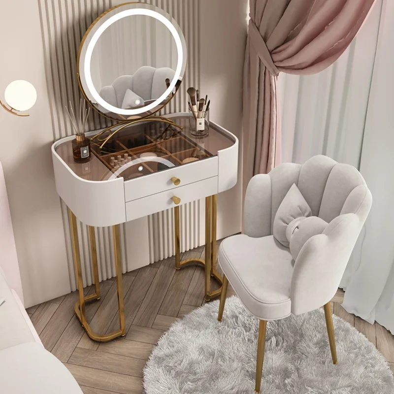 Mobiele Kaptafel Console Lade Make-Up Cosmetische Witte Bureaukast Opbergkast Toaletka Z Lustrem Kamer Meubels