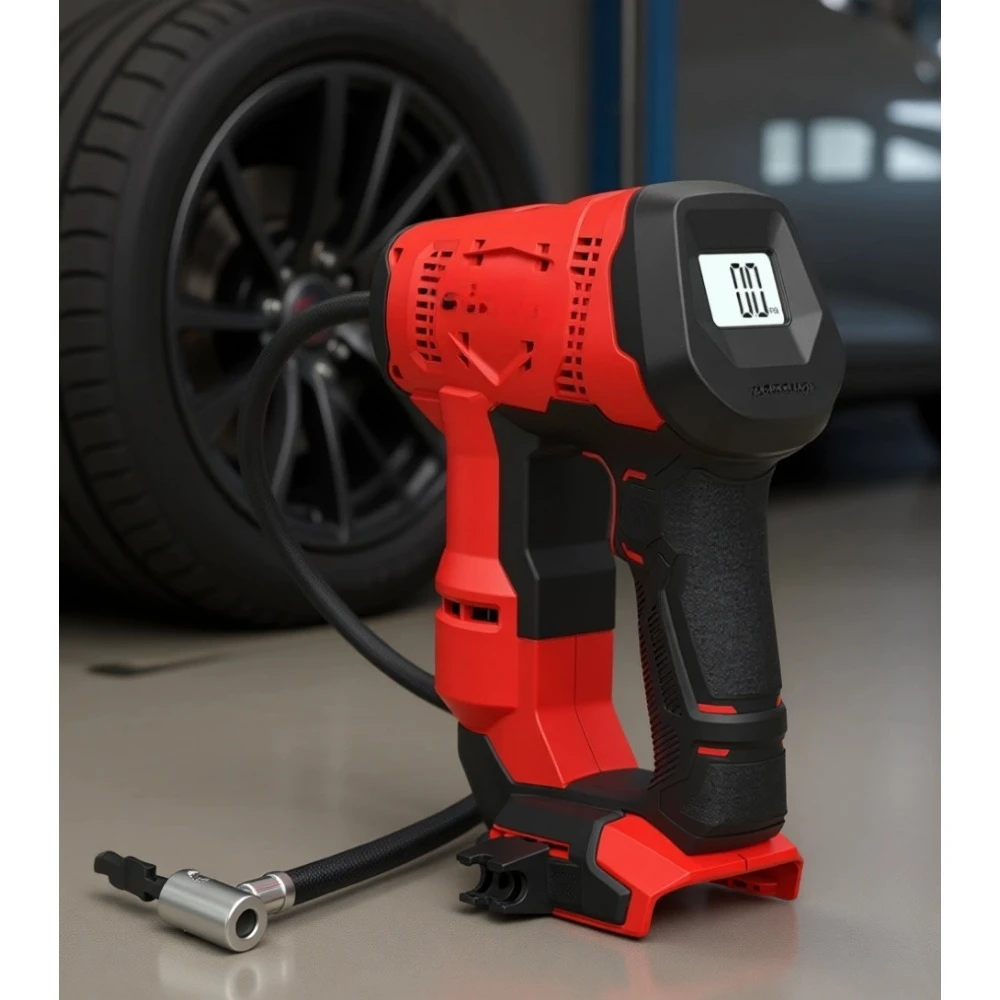 

Портативный беспроводной компрессор для накачки шин с цифровым манометром 150 PSI (только инструмент)