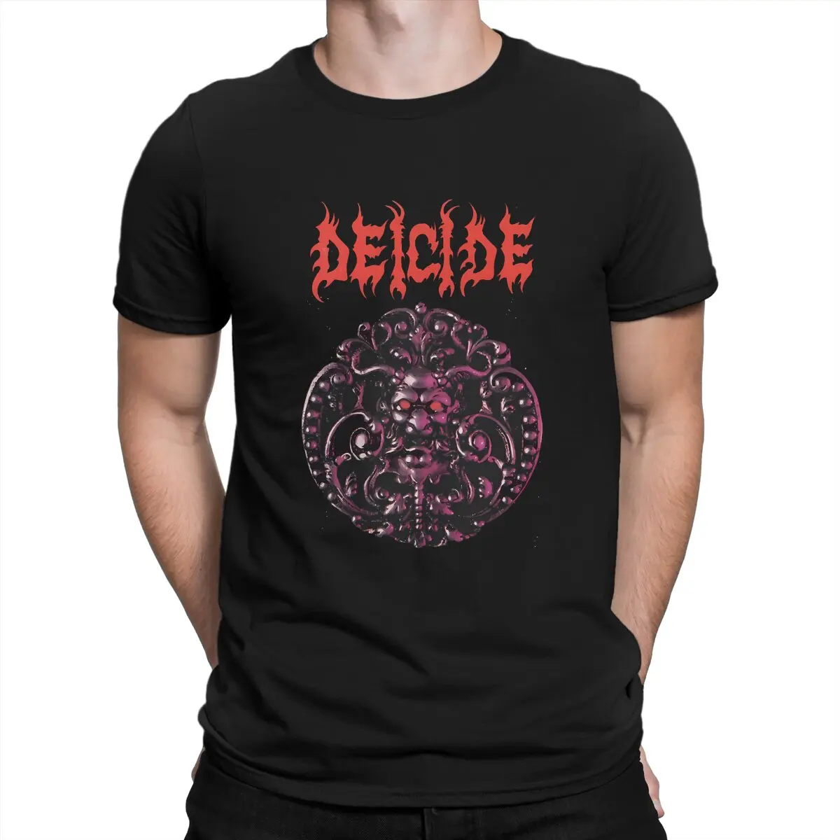 

Band Metal Slayer Men TShirt Deicide Crewneck Tops 100% Cotton T Shirt Humor Top Quality Birthday Gifts