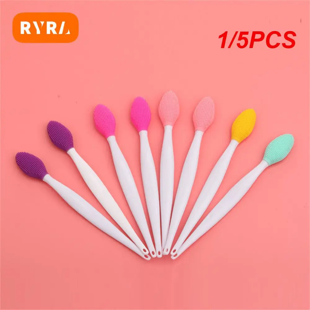 1/5PCS Double Sided Brush Cleaner Anti Slip And Easy To Grip 145 * 17mm Silicone Durable Nose Brush Full Face Available