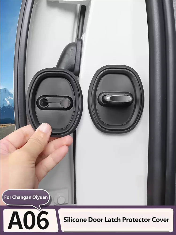 For Changan Qiyuan Nevo A06 2026 2027 Car Door Lock Cover Protector Anti Collision Buffer Pad Shockproof Silent Sticker for Auto