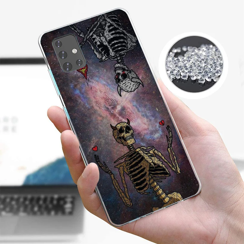 Anatomy Skeleton Heart Lovey Kiss Cover Phone Case For Samsung A51 A41 A31 A21S A71 A50S A40 A30S A20E A10S A6 A7 A8 A9 Plus Sof