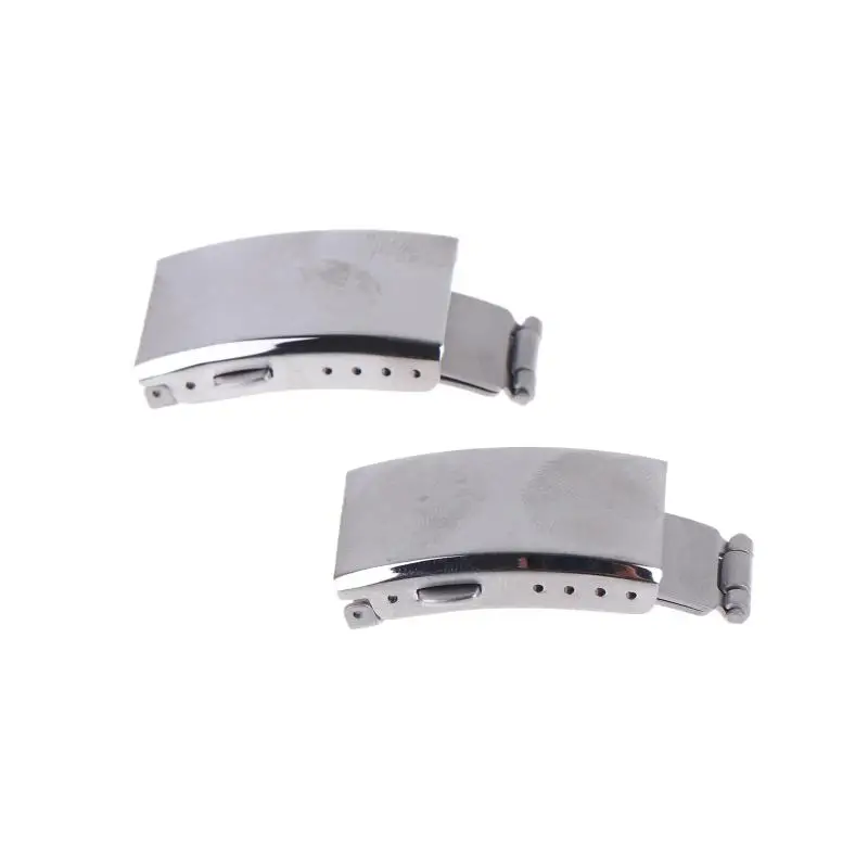 16/18/20/22MM 316L Edelstahl Gebürstete Faltschließe mit Doppelverriegelung und Druckknopf, Ausziehbare Verstellbare Uhrenarmband-Schnalle – Detail 6