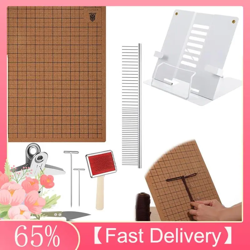 

~Latest Model Macrame Tools And Supplies Kit(108 Pcs), Adjustable Holder, Double Sided Grids, Scissors Ruler For Braiding Bracel